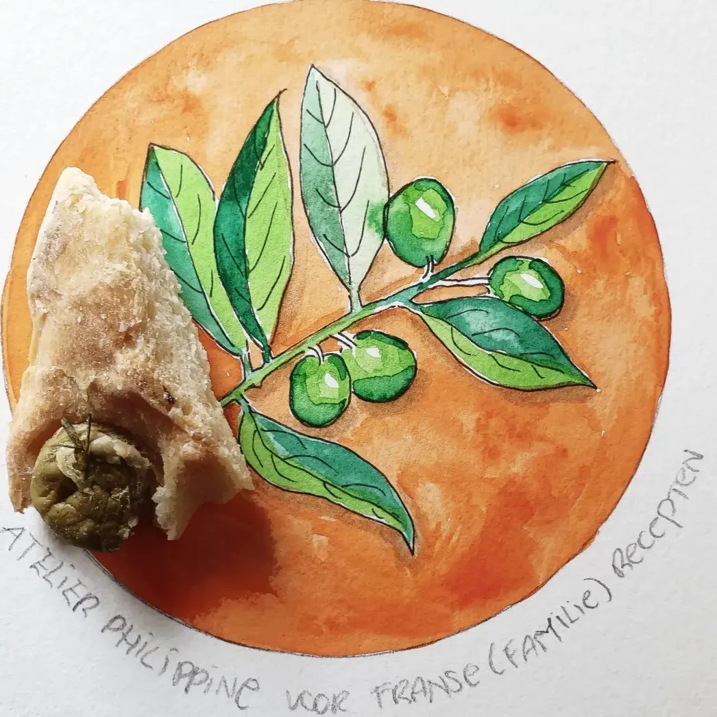 Ik verrijk mijn fougasse met enkel de fijnste olijven, waarbij elke hap de essentie van ongeëvenaarde kwaliteit en smaak belichaamt