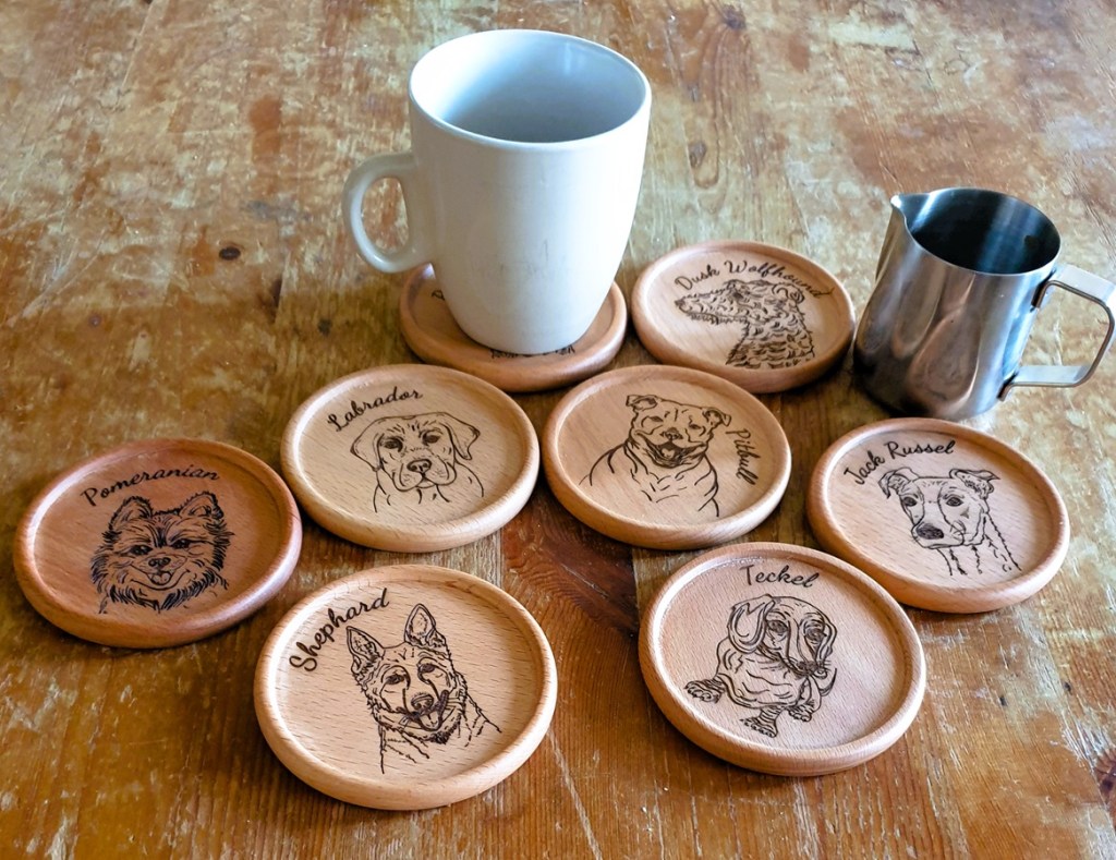 Honden onderzetters x6