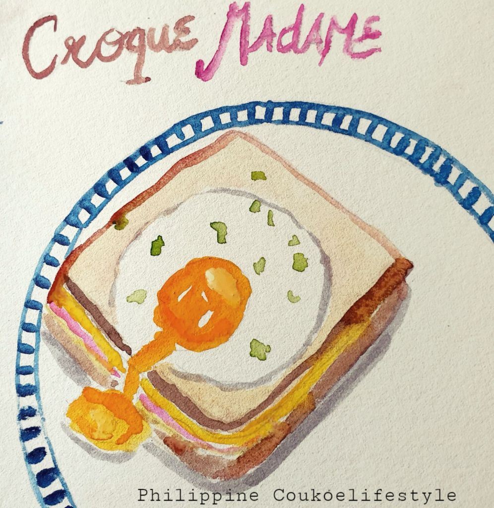 Geniet van de klassieke Croque Madame, een rijke combinatie van gegrild brood, gesmolten kaas en ham, bekroond met een perfect gebakken ei voor een ware smaakexplosie.






