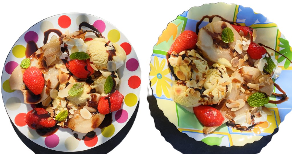 Ontdek de lentevariant van "Poire Belle Hélène", een verfrissende twist op een klassiek Frans dessert. Deze versie verrijkt de traditionele combinatie van gepocheerde peren en rijke chocoladesaus met de frisse smaken van aardbeien en munt. Perfect voor een lichte, elegante afsluiting van elke maaltijd, dit dessert brengt de essentie van de lente op je bord, en combineert zoetheid met een vleugje frisheid.