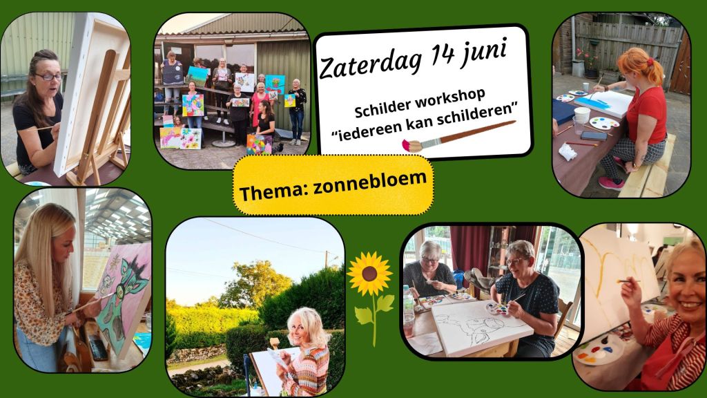 Workshop Zonnebloem Schilderen – Zaterdag 14&nbsp;juni